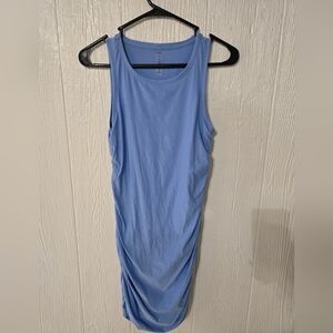 Beyond Yoga Featherweight Gather Mini Dress in Powder Blue Heather - Small